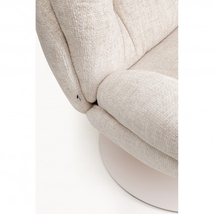 Fauteuil pivotant Cosy beige Kare Design