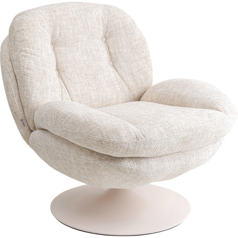 Fauteuil pivotant beige - Cosy - Kare Design