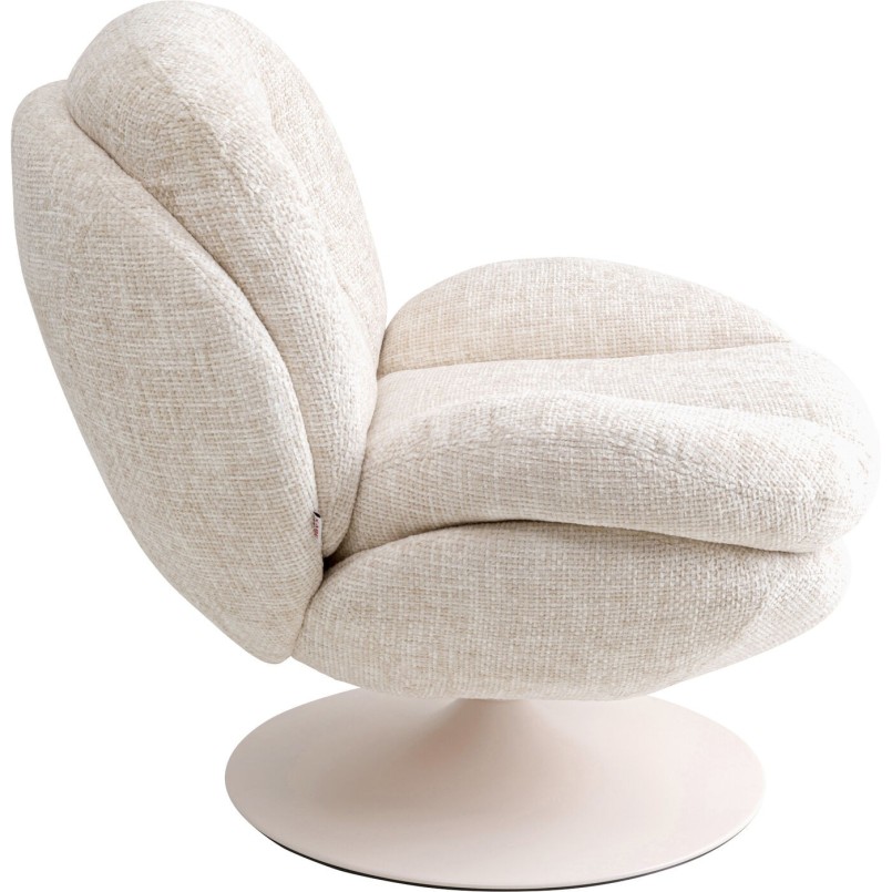 Beige Swivel Armchair - Cosy - Kare Design