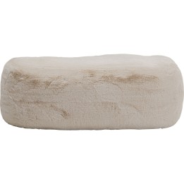Cream shag footrest - Mika - Kare Design