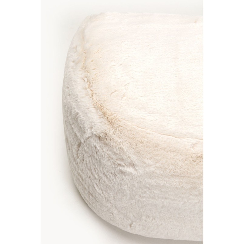 Repose-pieds poils longs crème - Mika - Kare Design