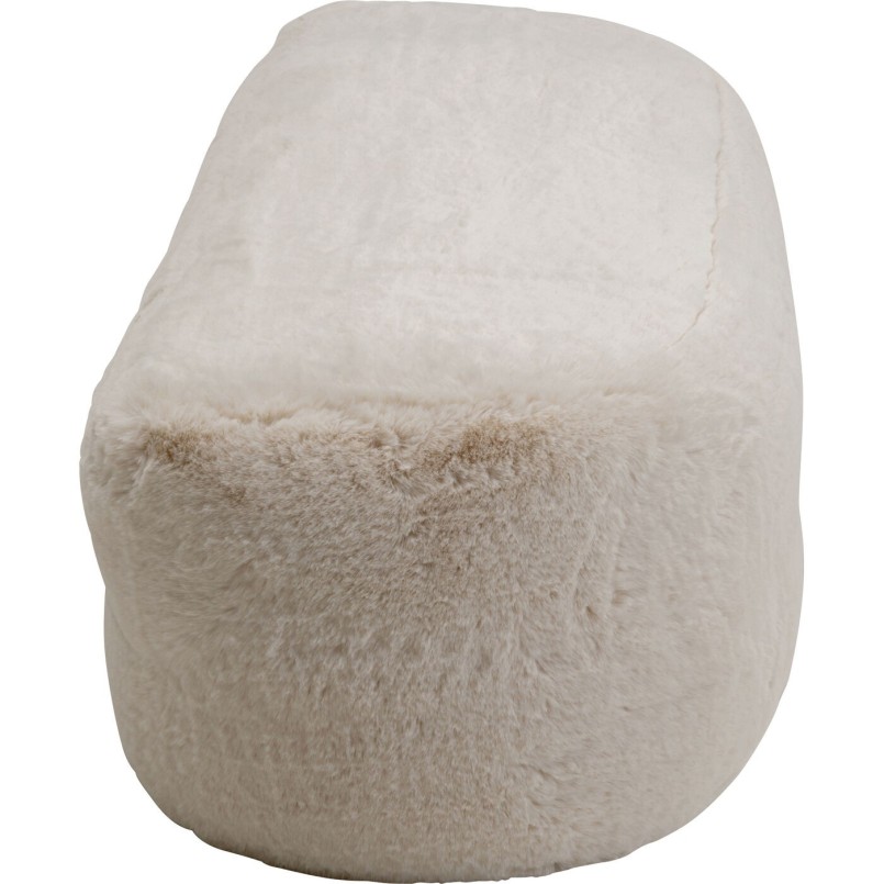 Cream shag footrest - Mika - Kare Design