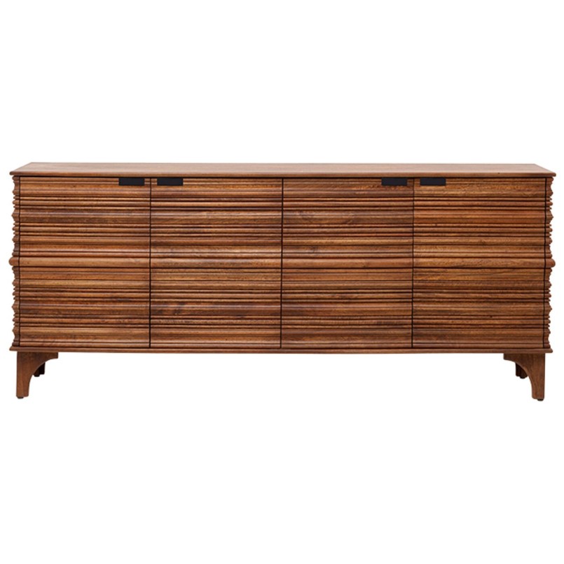 Buffet 4 portes en manguier massif sculpté - Santos - Kare Design