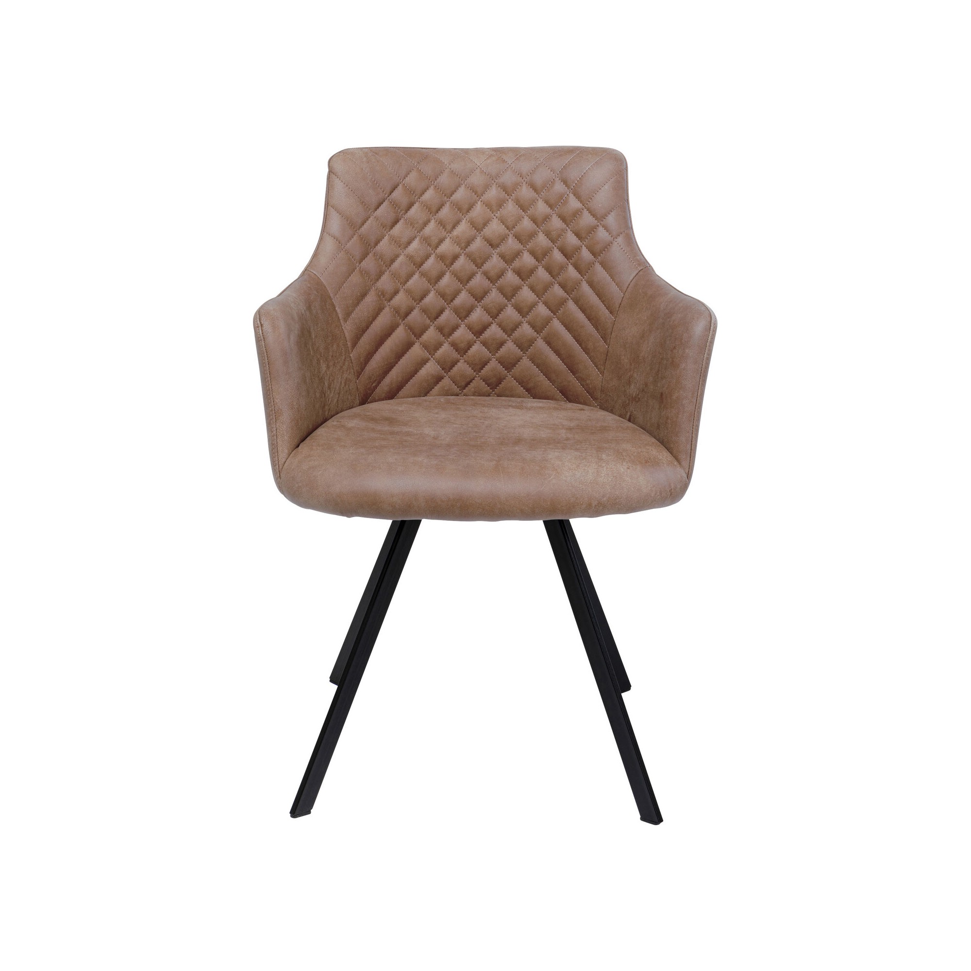 Chaise avec accoudoirs pivotante Coco marron Kare Design