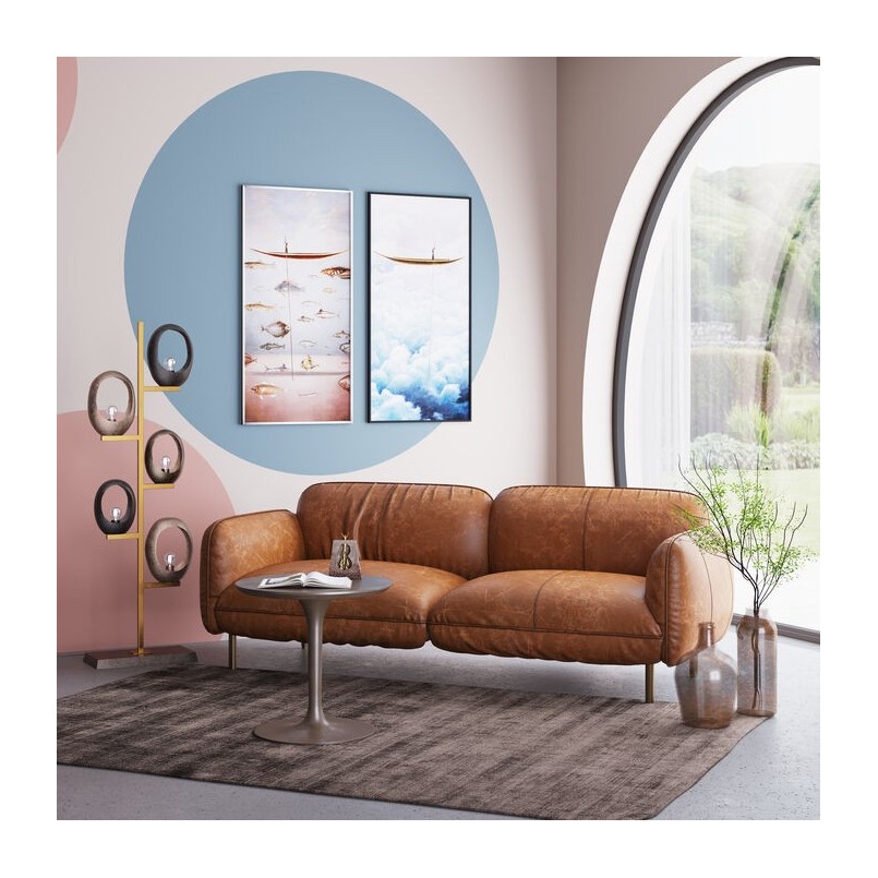 Lampadaire en acier et alu sur cinq niveaux - Five Loops - Kare Design