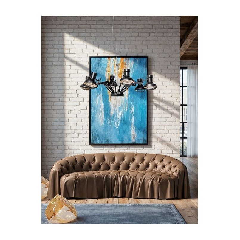 Canapé vintage en cuir capitonné - Drapes - Kare Design