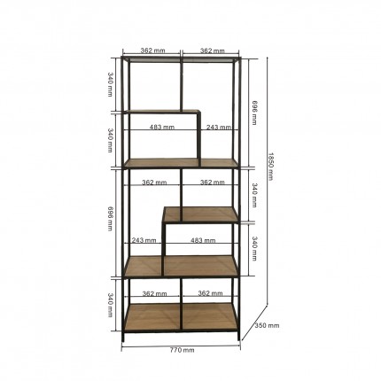 Étagère Loftie 185x77cm nature Kare Design