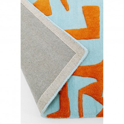 Carpet Labirinto 300x200cm blue and orange Kare Design