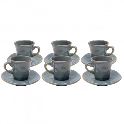 Tasses à espresso Organic bleues set de 6 Kare Design