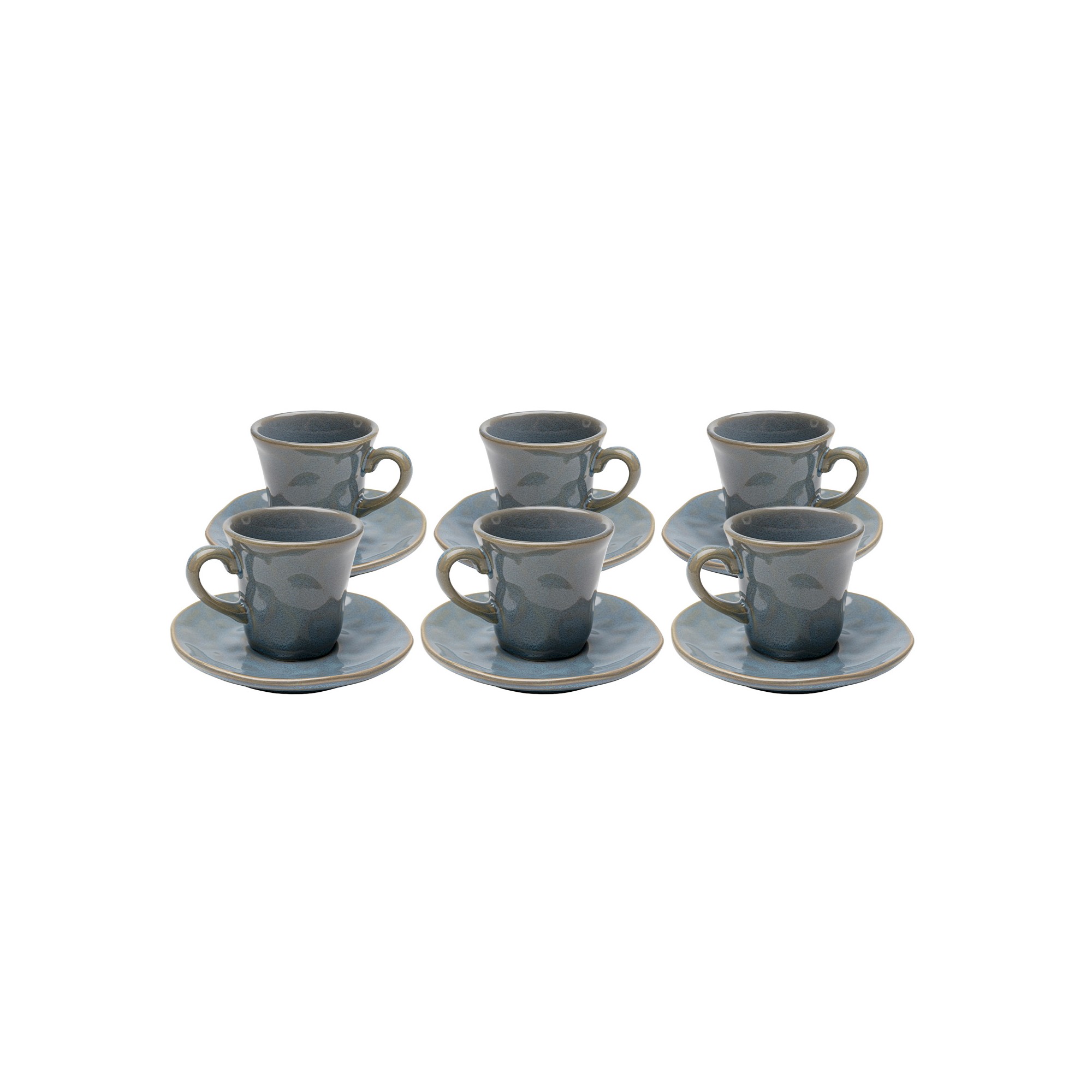 Tasses à espresso Organic bleues set de 6 Kare Design