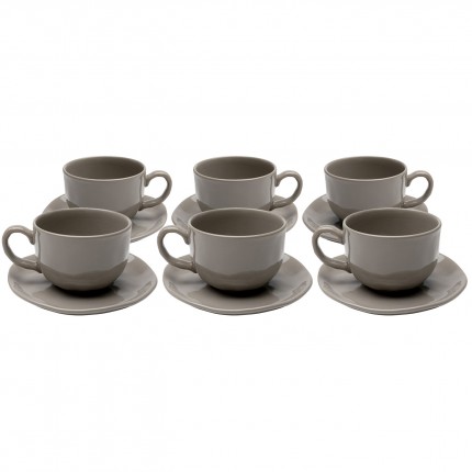 Tasses à café Organic taupe set de 6 Kare Design