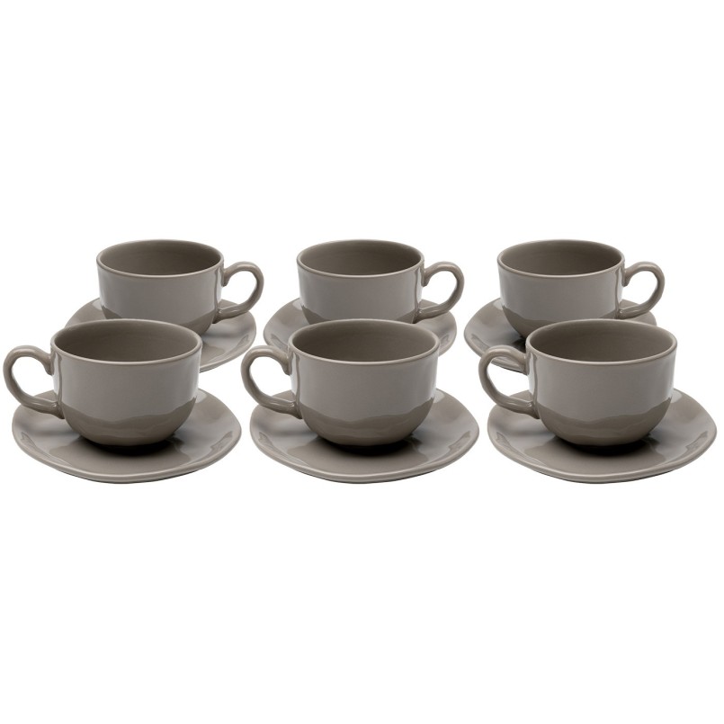 Tasses à café en faïence taupe - Organic - Kare Design