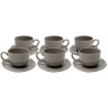 Tasses à café en faïence taupe - Organic - Kare Design