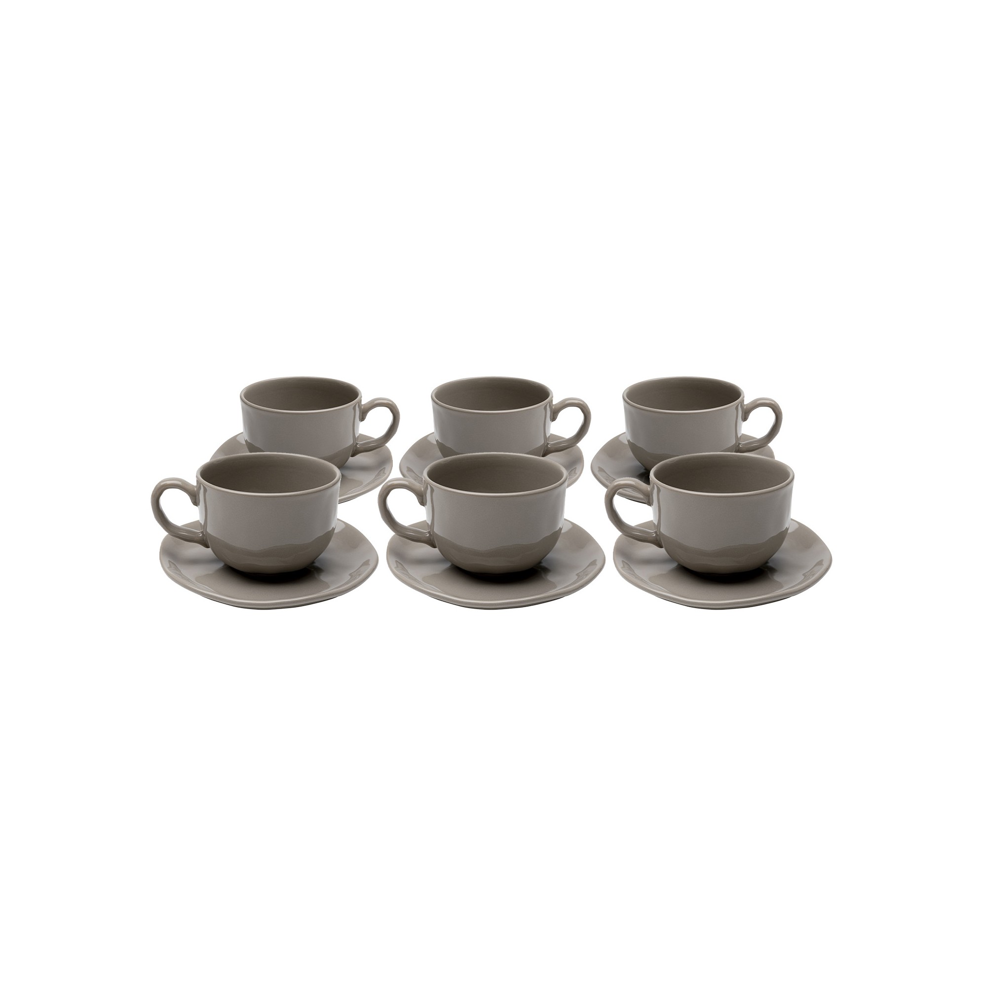 Tasses à café Organic taupe set de 6 Kare Design