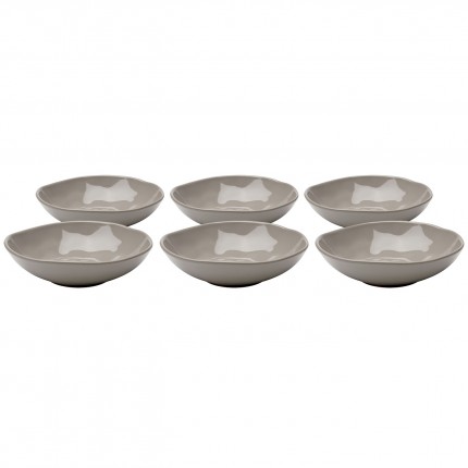 Plate Deep Organic Ø22cm taupe (6/Set) Kare Design