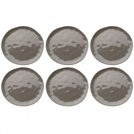 Assiettes Organic 20cm taupe set de 6 Kare Design Assiettes Organic 20cm taupe set de 6 Kare Design