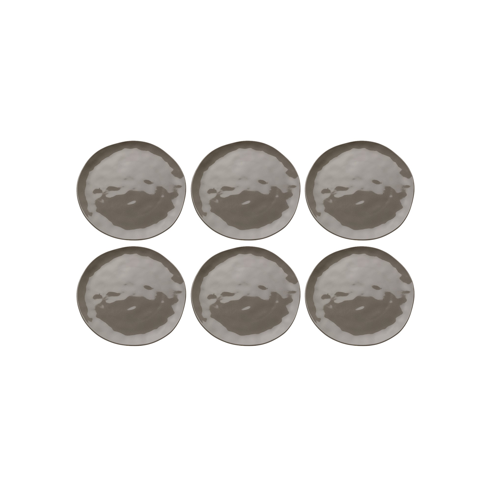Assiettes Organic 20cm taupe set de 6 Kare Design