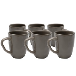 Mugs en faïence taupe - Organic - Kare Design