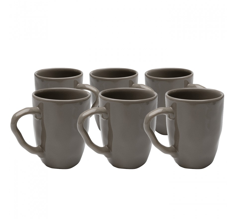Mug Organic taupe (6/set) Kare Design Mug Organic taupe (6/set) Kare Design
