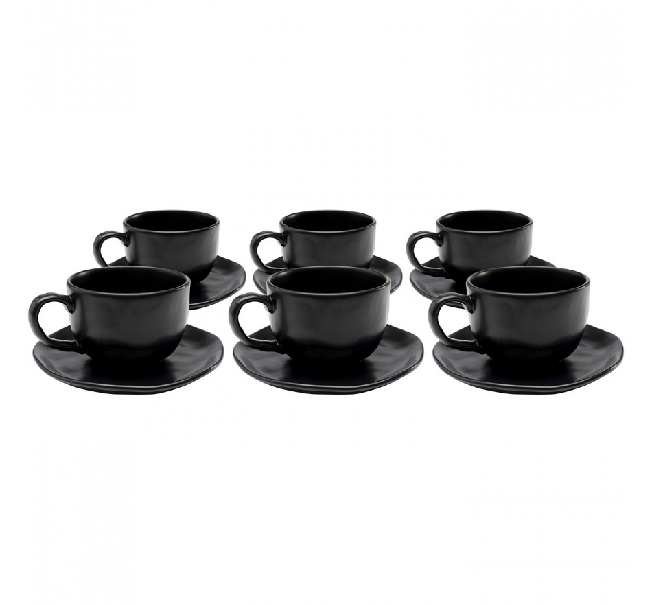 Tasses à café Organic noires set de 6 Kare Design Tasses à café Organic noires set de 6 Kare Design