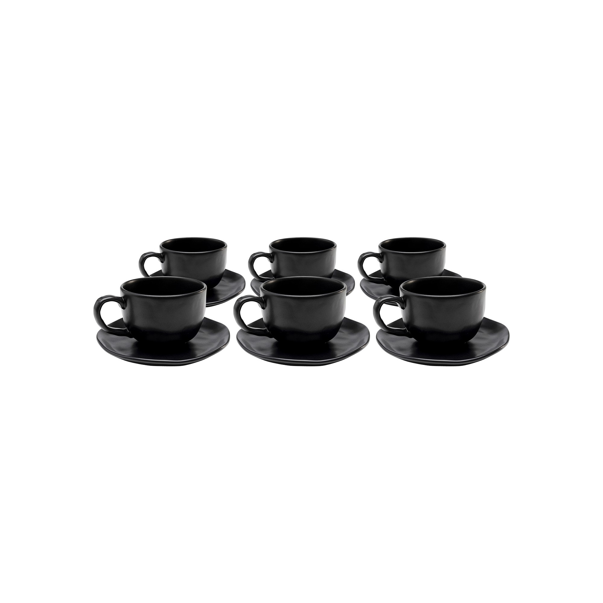 Tasses à café Organic noires set de 6 Kare Design