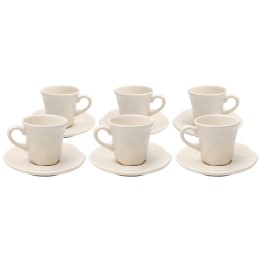 Tasses à espresso en faïence crème - Organic - Kare Design