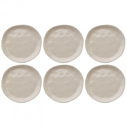 Assiettes Organic 20cm crème set de 6 Kare Design