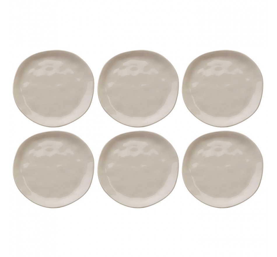 Assiettes Organic 20cm crème set de 6 Kare Design Assiettes Organic 20cm crème set de 6 Kare Design