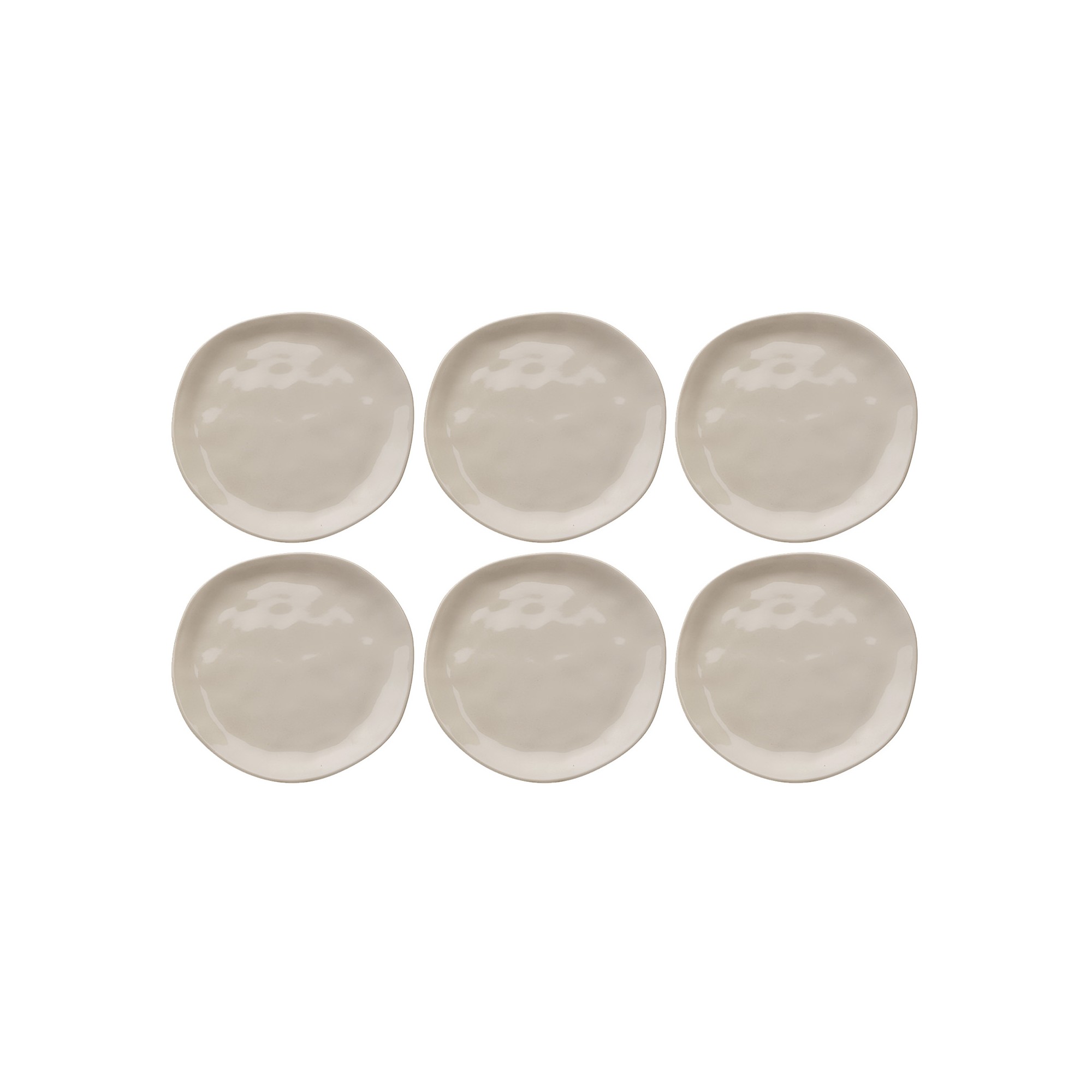 Assiettes Organic 20cm crème set de 6 Kare Design