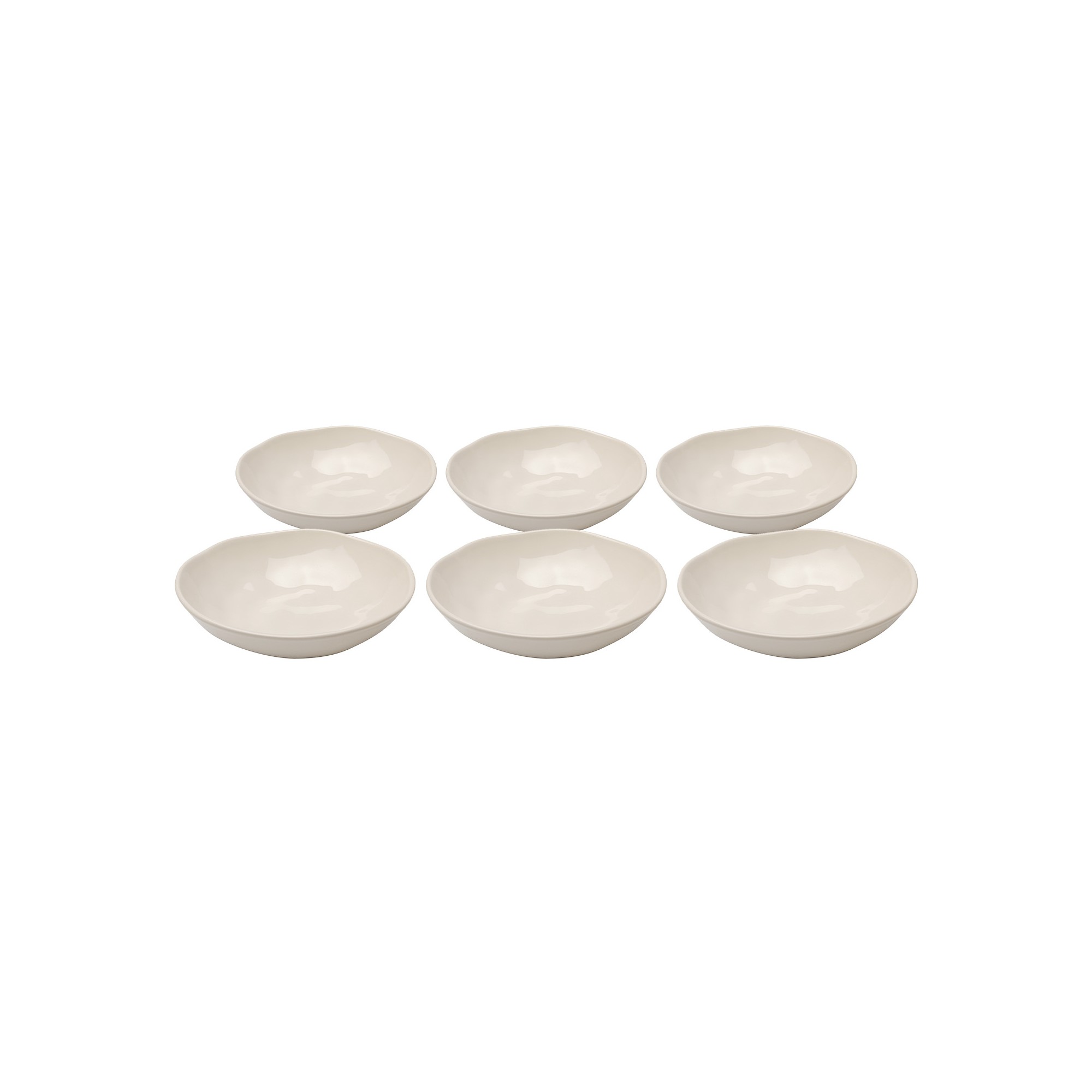 Assiettes creuses Organic 22cm crème set de 6 Kare Design