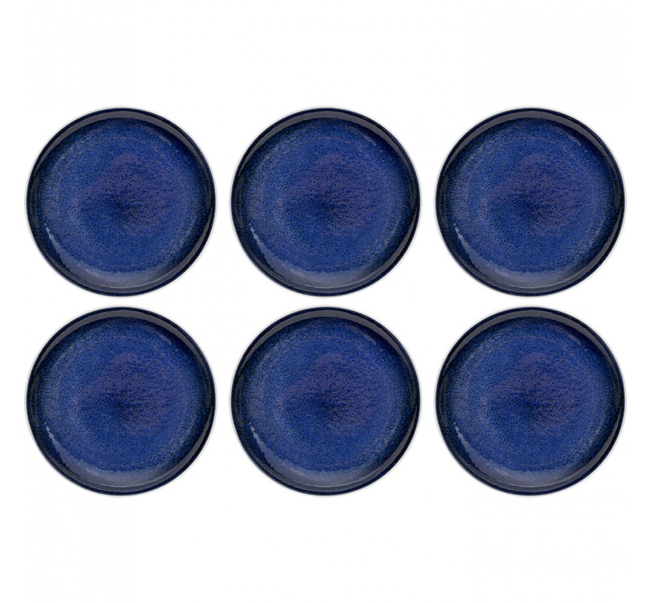 Plate Partito blue Ø22cm (6/set) Kare Design Plate Partito blue Ø22cm (6/set) Kare Design