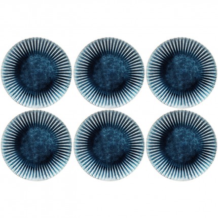 Assiettes Mustique Rim 21cm set de 6 Kare Design