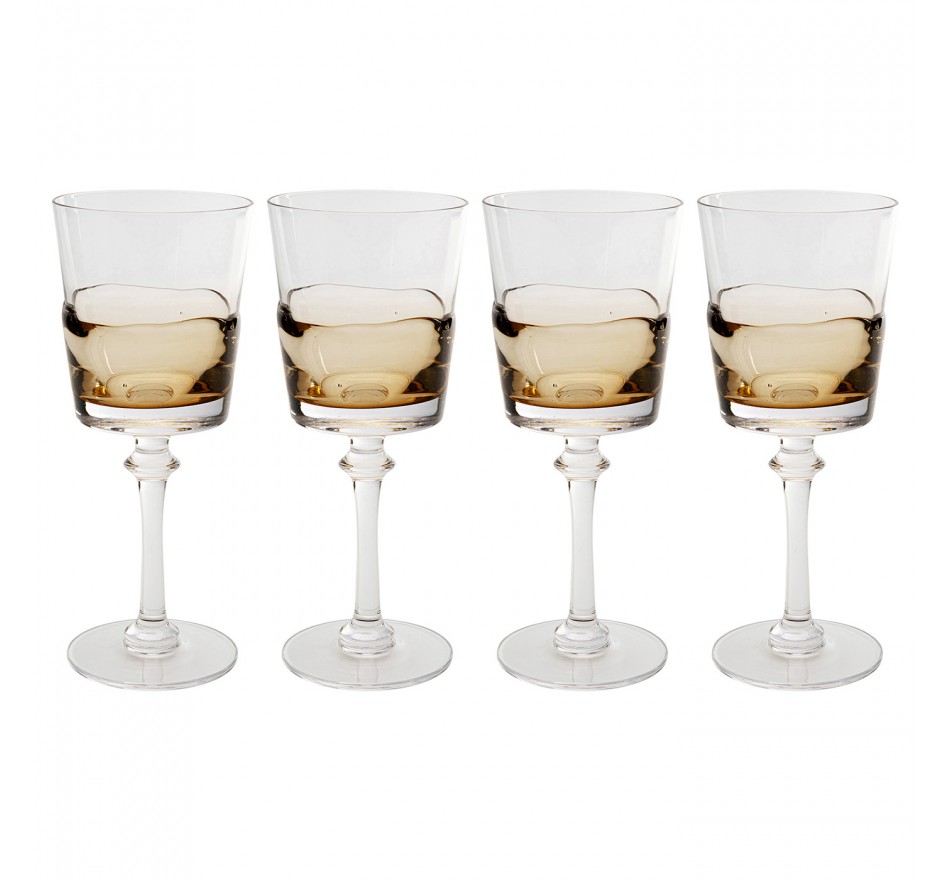Verres à vin Mimi ambre set de 4 Kare Design Verres à vin Mimi ambre set de 4 Kare Design