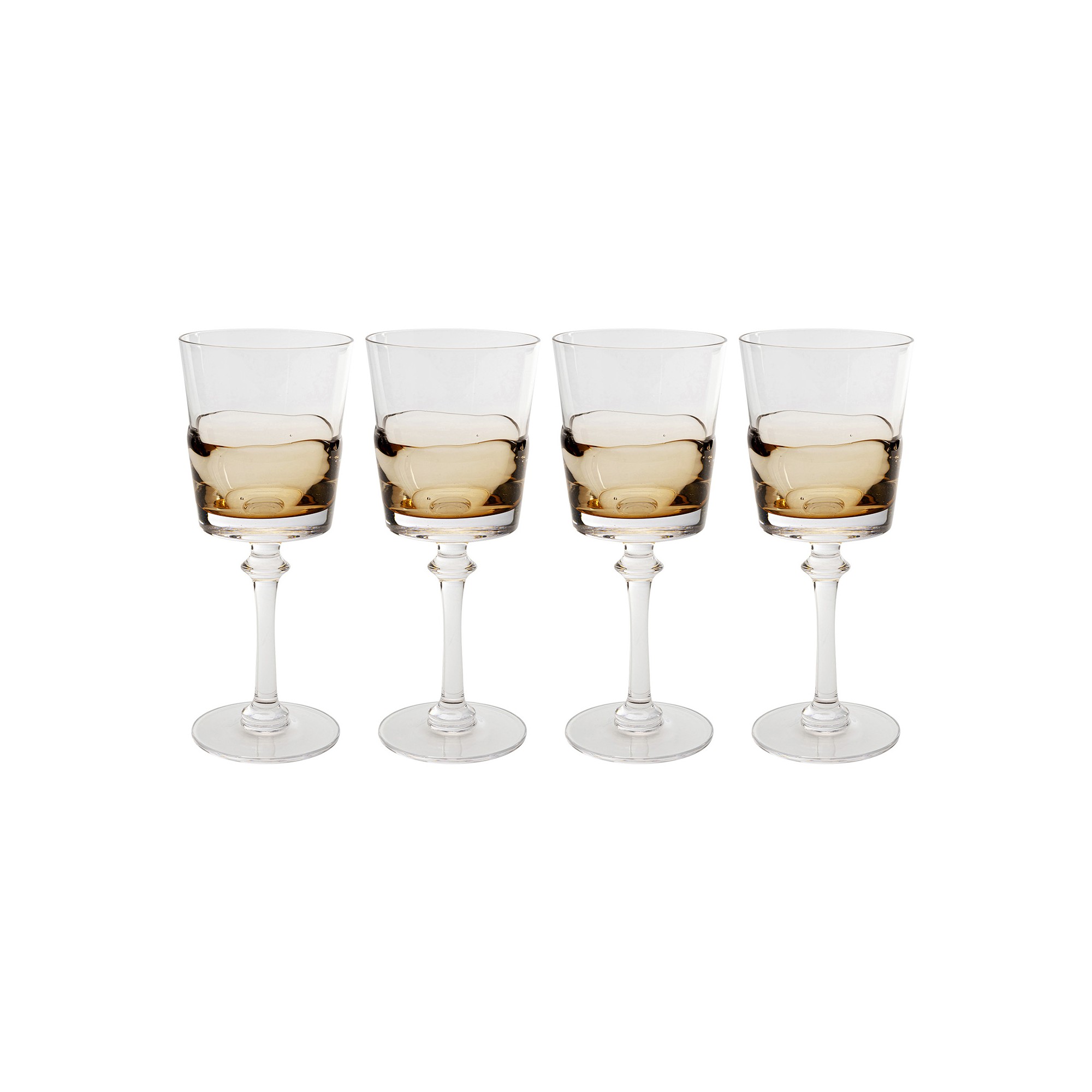 Verres à vin Mimi ambre set de 4 Kare Design