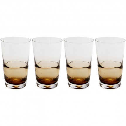 Verres à eau Mimi ambre set de 4 Kare Design Verres à eau Mimi ambre set de 4 Kare Design