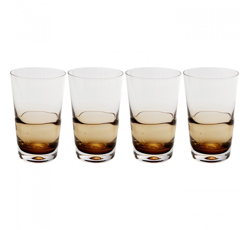 Verres à eau Mimi ambre set de 4 Kare Design Verres à eau Mimi ambre set de 4 Kare Design
