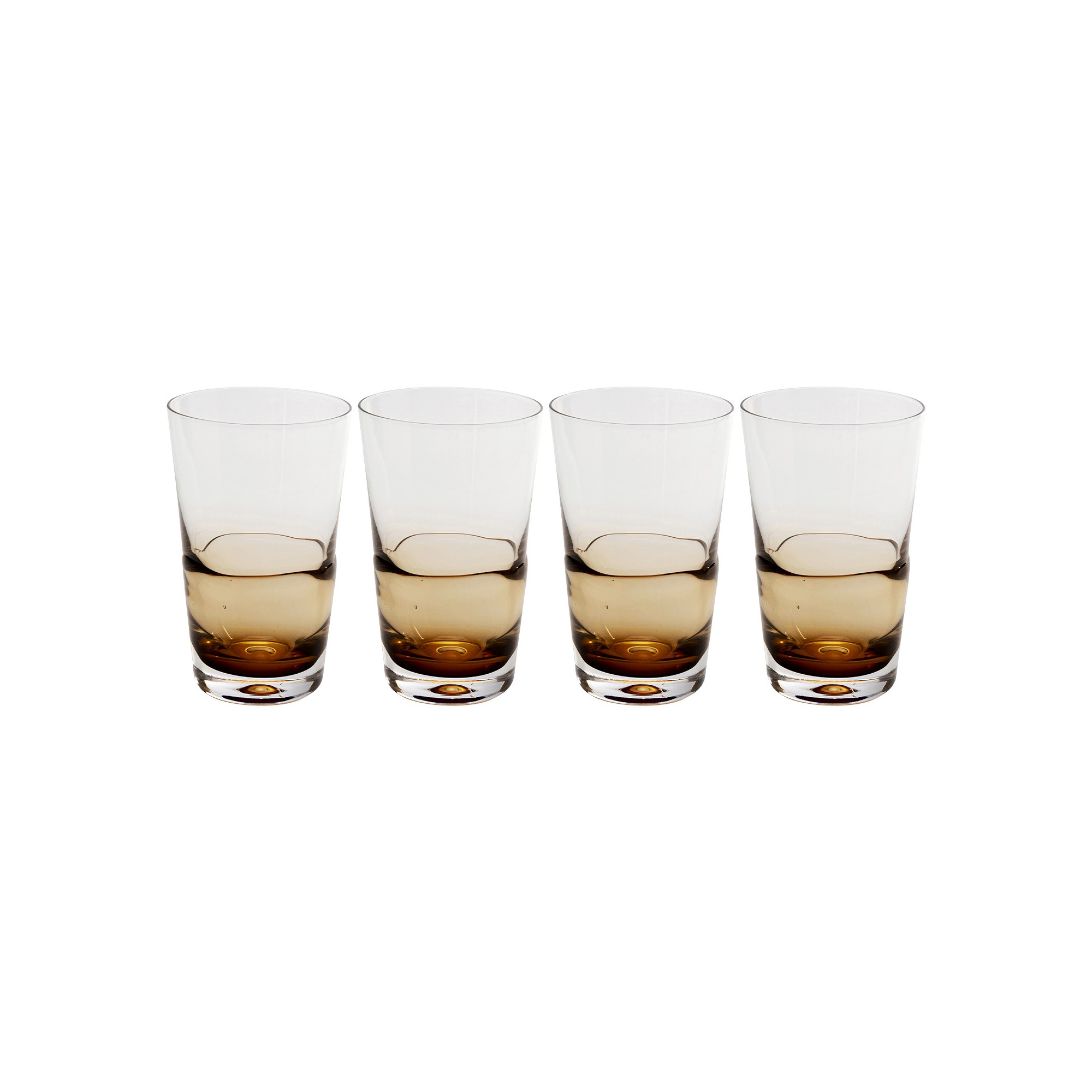 Verres à eau Mimi ambre set de 4 Kare Design