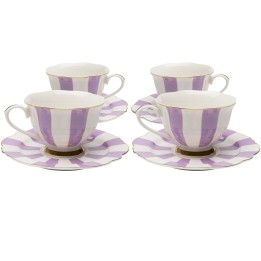 Tasses à café violettes et blanches - Harlequin - Kare Design