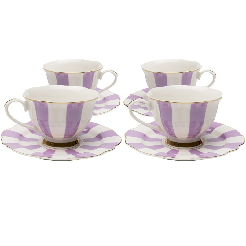 Tasses à café violettes et blanches - Harlequin - Kare Design