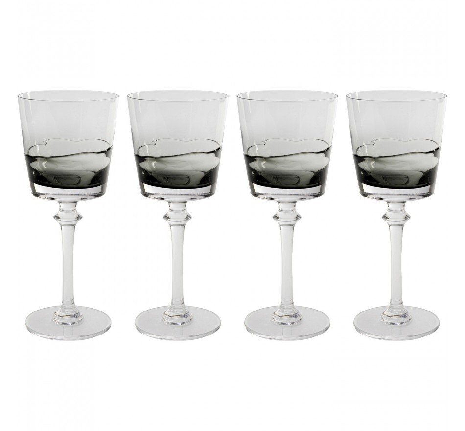 Wine Glass Mimi grey (4/set) Kare Design Wine Glass Mimi grey (4/set) Kare Design