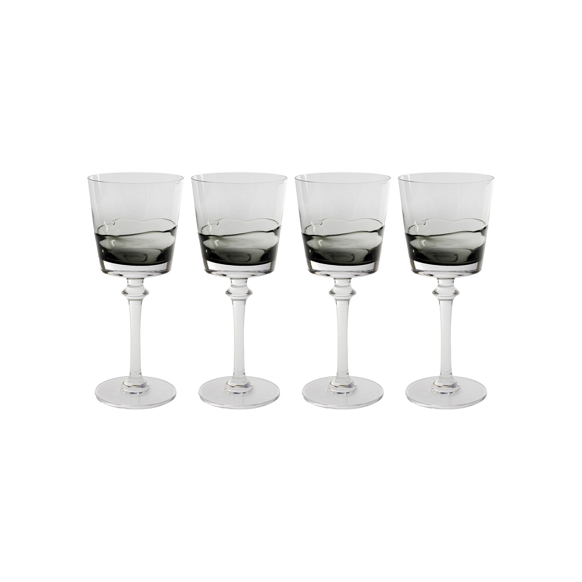 Verres à vin Mimi gris set de 4 Kare Design