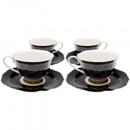 Tasses à café Harlequin noires set de 4 Kare Design Tasses à café Harlequin noires set de 4 Kare Design