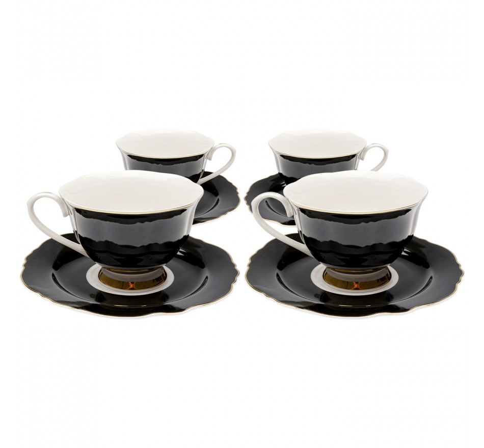 Tasses à café Harlequin noires set de 4 Kare Design Tasses à café Harlequin noires set de 4 Kare Design