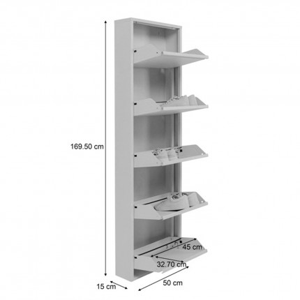 Shoe Container Caruso green 5 drawers Kare Design