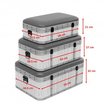 Coffres Viaggo set de 3 Kare Design