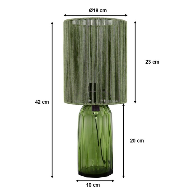Green lamp in glass and fabric threads - Veccio - Kare Design