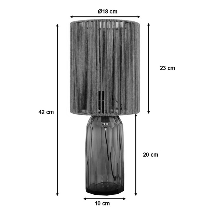 Blue lamp in glass and fabric threads - Veccio - Kare Design