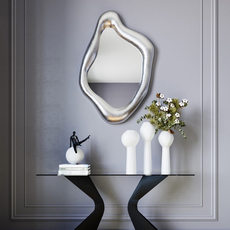 Miroir cadre fondu argenté - Hologram - Kare Design