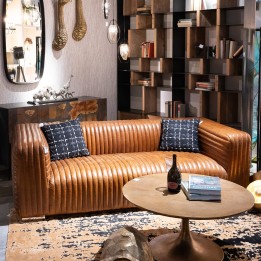 3-seater leather sofa - Malibu - Kare Design