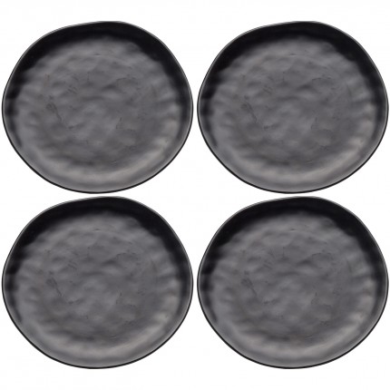 Assiettes Organic 26cm noires set de 4 Kare Design